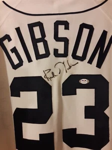 NWT Kirk Gibson Signed AUTHENTIC Detroit Tigers RUSSELL Baseball Jersey PSA/DNA - Picture 1 of 11