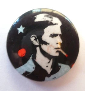 David Bowie, 1970s/80s Original Pin Badge Ziggy Stardust Glam Rock #2 - Picture 1 of 2