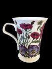 Dunoon Lete Floral Mug By Kathy Pickles England Bone China Purple Flowers 45
