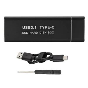 Mini NGFF SSD USB3.1 Type-C to M.2 Hard Disk Case Adapter External Enclosure Box - Picture 1 of 21