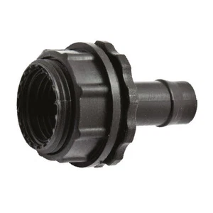13mm Barbed to 3/4" Thread Connector - Tank Connector Bulkhead Pipe Fitting - Picture 1 of 1
