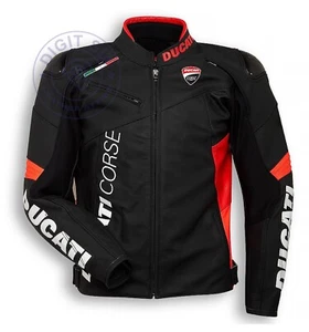 DUCATI Racing Motorcycle Biker Leather Jacket Motorbike Men's Leather Jackets CE - Picture 1 of 4