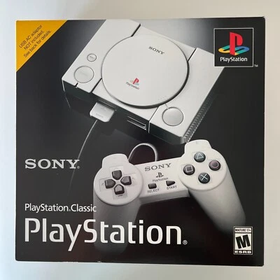 Sony PlayStation Classic Mini 2018 Edition Authentic Video Game Console PS1 New - Image 1 of 3
