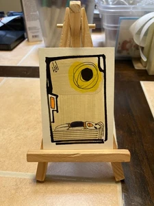 ACEO Original Acrylic Painting animal abstract urban fine art by Harry Hooper 1 - Imagen 1 de 1