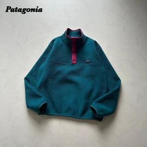 Early Model Rare Color 80S Patagonia Synchilla Snap T Turquoise M - Picture 1 of 12