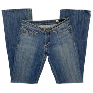 People’s Liberation Irene 19 Star Pocket Low Waisted Boot Cut Jeans Womens Sz 28 - Picture 1 of 11
