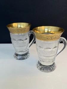 Moser Kristallglas Splendid Gold 2 Punschbecher Teegläser - Bild 1 von 5
