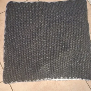 NEW Pottery Barn Thermal Knit Sherpa Back 24" Pillow Cover Heathered Charcoal - Picture 1 of 5