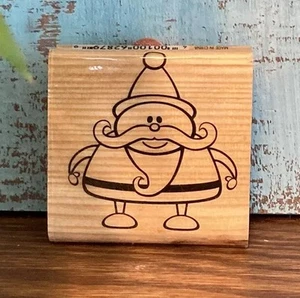 Recollections Santa Claus Christmas Rubber Stamp Wood #AM5 - Picture 1 of 3