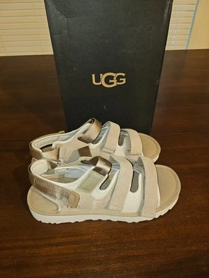 1153095 UGG Goldencoast Multistrap Brown Mens Suede Size 13 Sandals - Image 1 of 4