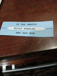 Elvis-in the ghetto TITLE STRIP .FREE SHIPPING IN U S - Picture 1 of 1