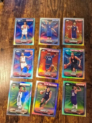 Topps Chrome Basketball 2024-25 Refractor bundle inc. Iverson, Thompson,Durant - Image 1 of 4