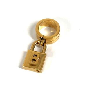 BALENCIAGA Padlock logo Accessories Ring Metal Gold - Picture 1 of 11