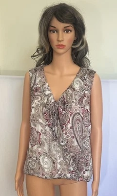 Blusa sin mangas forrada para mujer White House Black Market WHBM talla 6 nueva sin etiquetas Foto 1 de 4