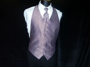 Formal Vest Backless - BURGUNDY LATTICE V514 - Picture 1 of 1
