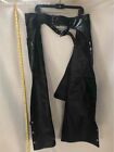 The Leather Works Mens Black Adjustable Waist Buckle Motorcycle Chaps Pants 5XL