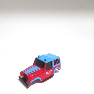 JEEP ILUMINADO VINTAGE TYCO SLOT CAR ESCALA HO CJ-7 ROJO/AZUL (SOLO CARROCERÍA) NUEVO - Imagen 1 de 7
