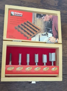 Hickory RBK1026 Woodworking  6  Piece Router Bit Set 1/4-3/4" Straight In Box - Picture 1 of 10
