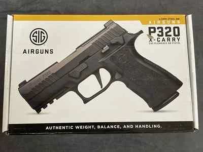 Sig Sauer AIR-UD-P320XCA-BB P320 X-Carry CO2 .177CAL 350 FPS Blowback Air Pistol - Image 1 of 3