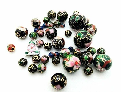 (24 un.) Cuentas CLOISONN'E MULTI sueltas de 6 mm y 10 mm para hacer joyas de colección Foto 1 de 4