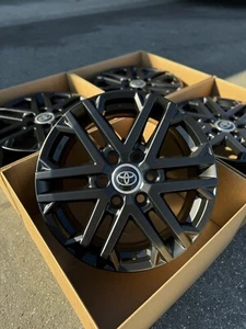 (4) 18" 2022 TOYOTA TUNDRA SR5 OEM WHEELS RIMS SATIN BLACK - Picture 1 of 7