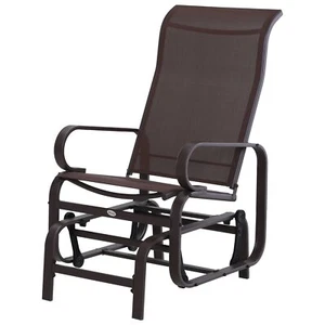 Gliding Lounge Rocker Patio Swing Chair Outdoor Garden Glider for Backyard Porch - Picture 1 of 16