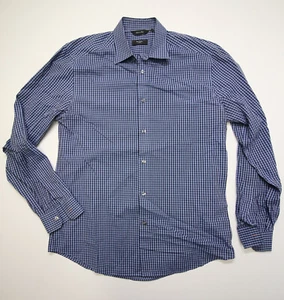 Paul Smith Byard Gingham Plaid Dress Shirt Mens 16 / 41 Blue Long Sleeve Italy - Picture 1 of 10