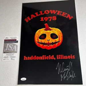🎃🎃NICK CASTLE SIGNED HALLOWEEN PUMPKIN 11x17 POSTER JSA / COA🎃🎃 - Picture 1 of 1