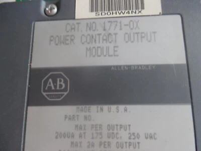 módulo de salida contacto de potencia plc-5 usado cat #1771-ox en buen estado de funcionamiento Foto 1 de 3