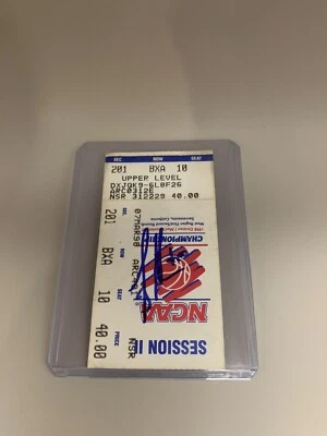 Talón de boleto autógrafo firmado por Mike Bibby NCAA 98 Torneo Ronda 1 BAS Foto 1 de 2