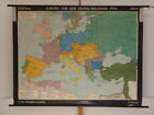 Europa 1914 Deutsches Reich Österreich-Ungarn 1961 Schul-Wandkarte 196x148cm