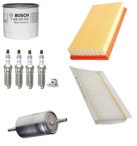 Service Kit Fits Ford Focus I 1.4 1.6 16v Air Oil Fuel Pollen Filter Spark Plugs - Picture 1 of 7