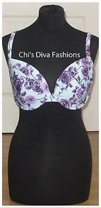 ASOS Bügel-Bikinioberteile volle Brust romantisch Blumenmuster Größen 34DD, 34FF - Bild 1 von 3