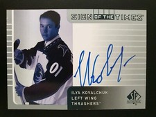 2001-02 SP Authentic Sign of the Times IK Ilya Kovalchuk