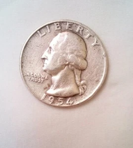 Quarter Dollar  Liberty (1954) -D Washington Silver Quarter Coin  - Picture 1 of 2