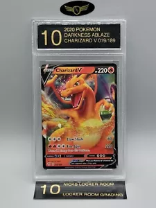 2020 Pokemon Darkness Ablaze CHARIZARD V 019/189 Rare LRG 10 - Picture 1 of 2