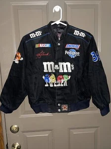 Vintage JH Design Nascar M&M’s Ken Schrader #36 NASCAR Racing Jacket Size 2XL - Picture 1 of 15