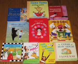 Baby Toddler CHUBBY BOARD BOOK LOT CHILDREN'S Kids PICTURE BOOKS - Foto 1 di 2
