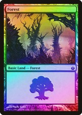 Forest (155) FOIL Mirrodin Besieged NM Basic Land MAGIC MTG CARD ABUGames