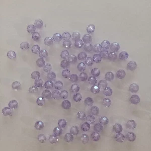 48pcs 6mm Lilac Purple Glass Rondelle Beads Luster AUS Free Post A01 - Picture 1 of 5