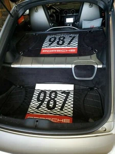 2 Rear Trunk Floor Style Organizer Web Cargo Nets for PORSCHE CAYMAN 2006-2025 - Picture 1 of 24