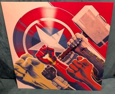 Marvel's Avengers Tri-Color 180 gram LP Vinyl Video Game Soundtrack MONDO hear! - Image 1 of 4