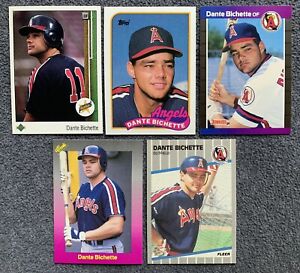 1989 DANTE BICHETTE Rookie Baseball Card Lot! 5x RC Fleer Donruss Upper Deck