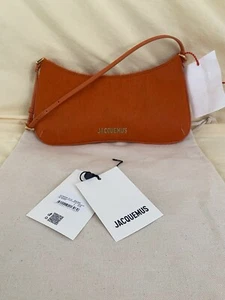 Jacquemus Le Bisou Dyed Pony Leather Shoulder Bag Women's Orange NWT - Picture 1 of 10