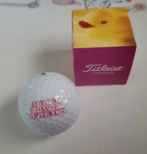 It's a Girl Baby Announcement Titleist 1 DT SO / LO Golf Ball NEW Gender Reveal - Picture 1 of 11