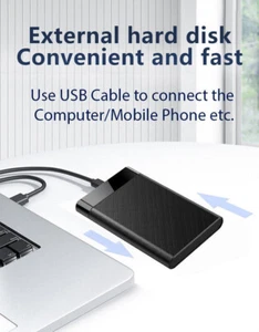 500 Go disque dur externe disque dur portable 2,5 pouces USB-C/USB3.1 - Ordinateur portable PC Mac - Photo 1/5
