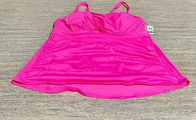 Tankini de natación ANNE COLE frente torcido rosa talla grande 20W nuevo con etiquetas Foto 1 de 4