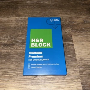 H&R Block Tax Software Premium 2024 PC/Mac [Boxed Key Card ) E-Delivery - Picture 1 of 2