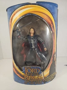 TOY BIZ Herr der Ringe SUPER POSEABLE ARAGORN PELENNOR FIELDS 6” Figur 2003 - Bild 1 von 8