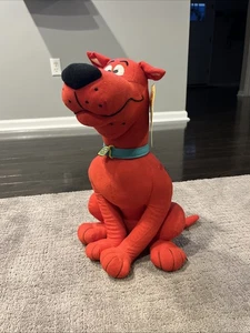 Juguete de peluche Scooby-Doo rojo neón animal de peluche perro dibujos animados NUEVO SCOOBY - Imagen 1 de 4